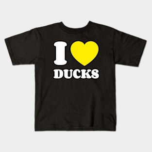 I Love Ducks Heart Love Kids T-Shirt